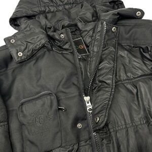 COOGI Puffer Jacket Black Men's‎ Y2K Streetwear Hiphop New York Biggie XL